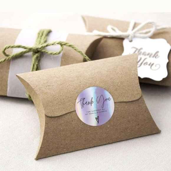 500pcs Thank You For Supporting My Small Business Silver and Black - Picture 2 of 4